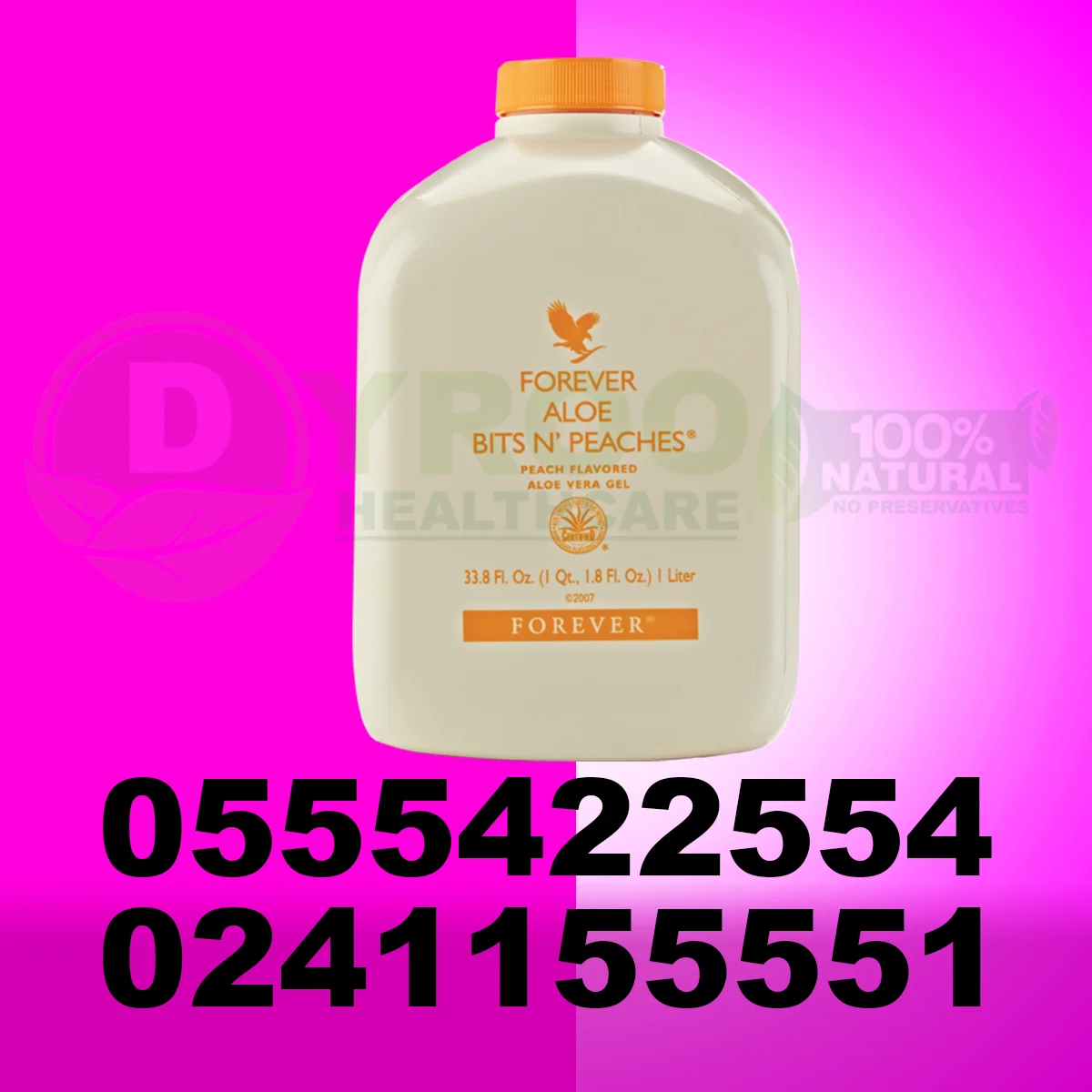 Aloe Peaches Forever Supplement | DYROO ORGANICS HEALTH SHOP | FAST DELIVERY